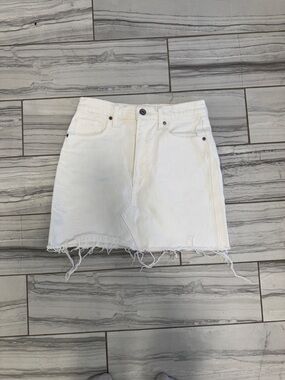 Abercrombie White Denim Mini Skirt size 27/4